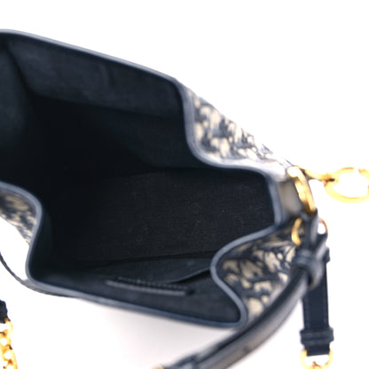 Christian Dior Oblique Calfskin Medium C'est Dior Bucket Bag Blue 5 of 12