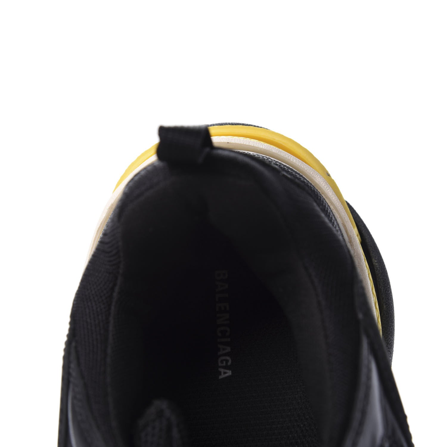 Balenciaga Fabric Mesh Womens Triple S Sneakers 41 Black Yellow 6 of 8