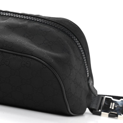 Gucci Nylon Monogram Fanny Pack Belt Bag Black 11 of 13