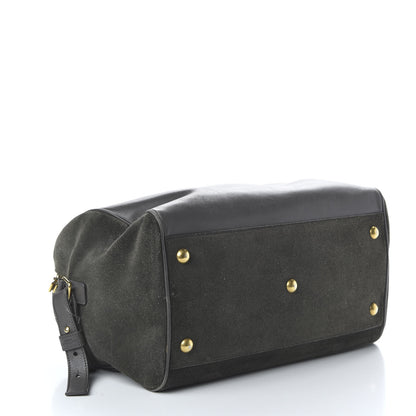 Saint Laurent Calfskin Suede Classic Duffle 6 Khaki 5 of 11
