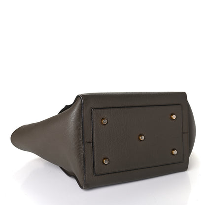 Celine Crisped Calfskin Small Tie Knot Tote Dark Khaki 3 of 4