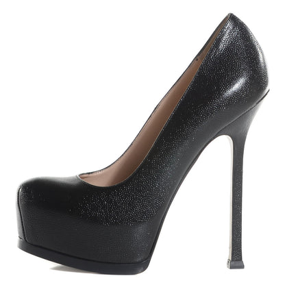 Saint Laurent Vernigolf Tribtoo 105 Platform Pumps 36 Black 1 of 7