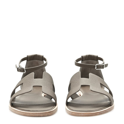 Hermes Epsom Santorini Sandals 40 Etoupe 2 of 9