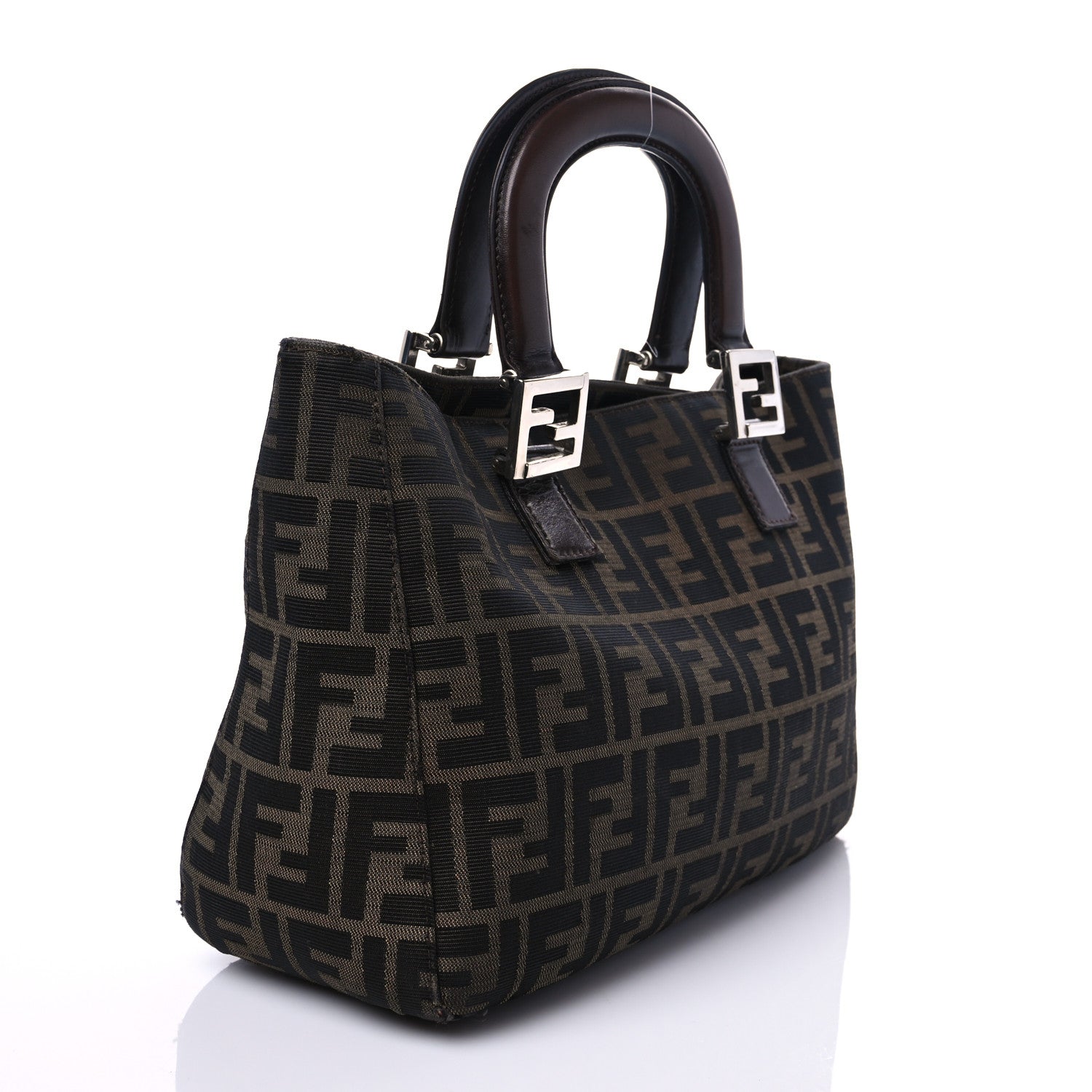 Fendi Zucca Top Handle Tote Tobacco 2 of 5