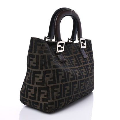 Fendi Zucca Top Handle Tote Tobacco 2 of 5