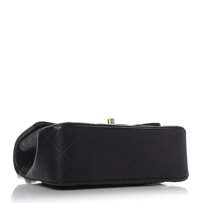 Chanel Lambskin Quilted Mini Top Handle Rectangular Flap Black 4 of 11