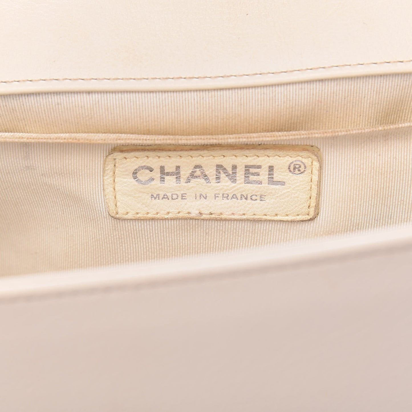 Calfskin Quilted Medium Boy Flap White