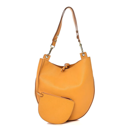 Celine Crisped Calfskin Medium Hobo Saffron 1 of 11
