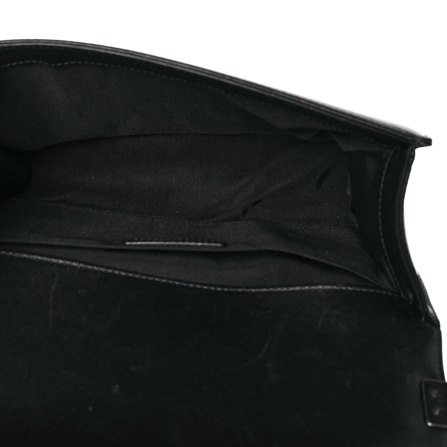 Lambskin Quilted Medium Boy Flap Black