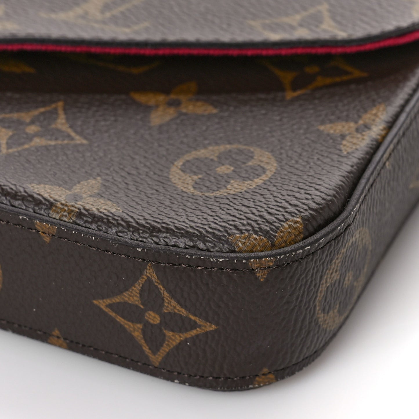 Monogram Pochette Felicie Chain Wallet Fuchsia