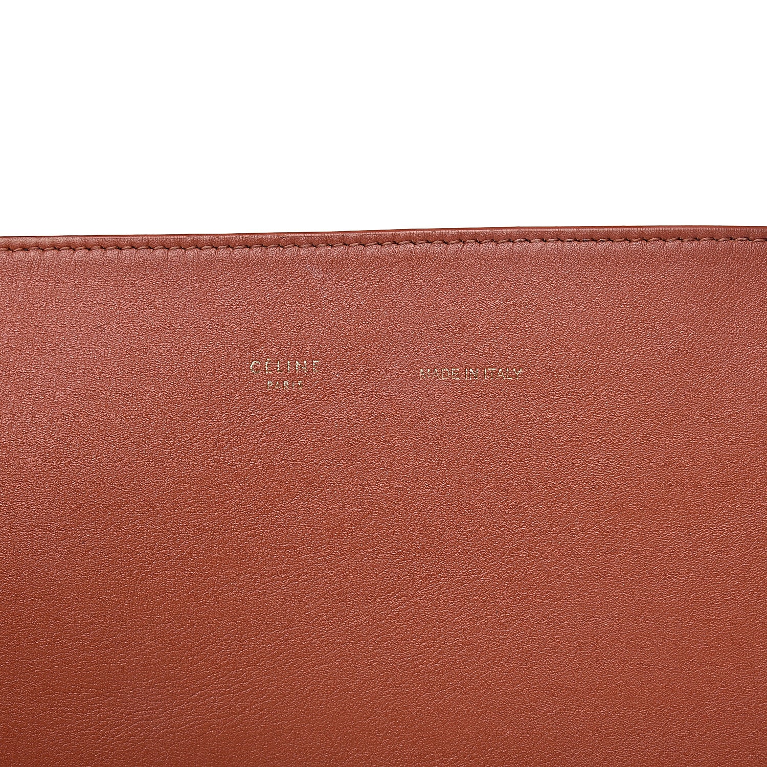 Celine Shiny Smooth Calfskin Zebra Printed Felt Small Twisted Cabas Chalk Brick 7 of 28
