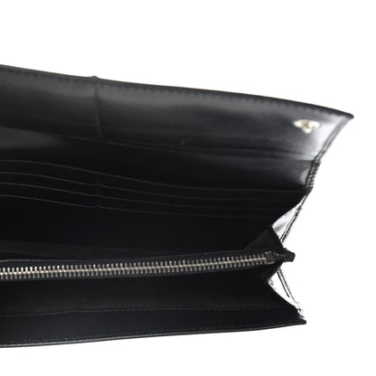 Prada Saffiano Triangle Continental Flap Wallet Black 5 of 13