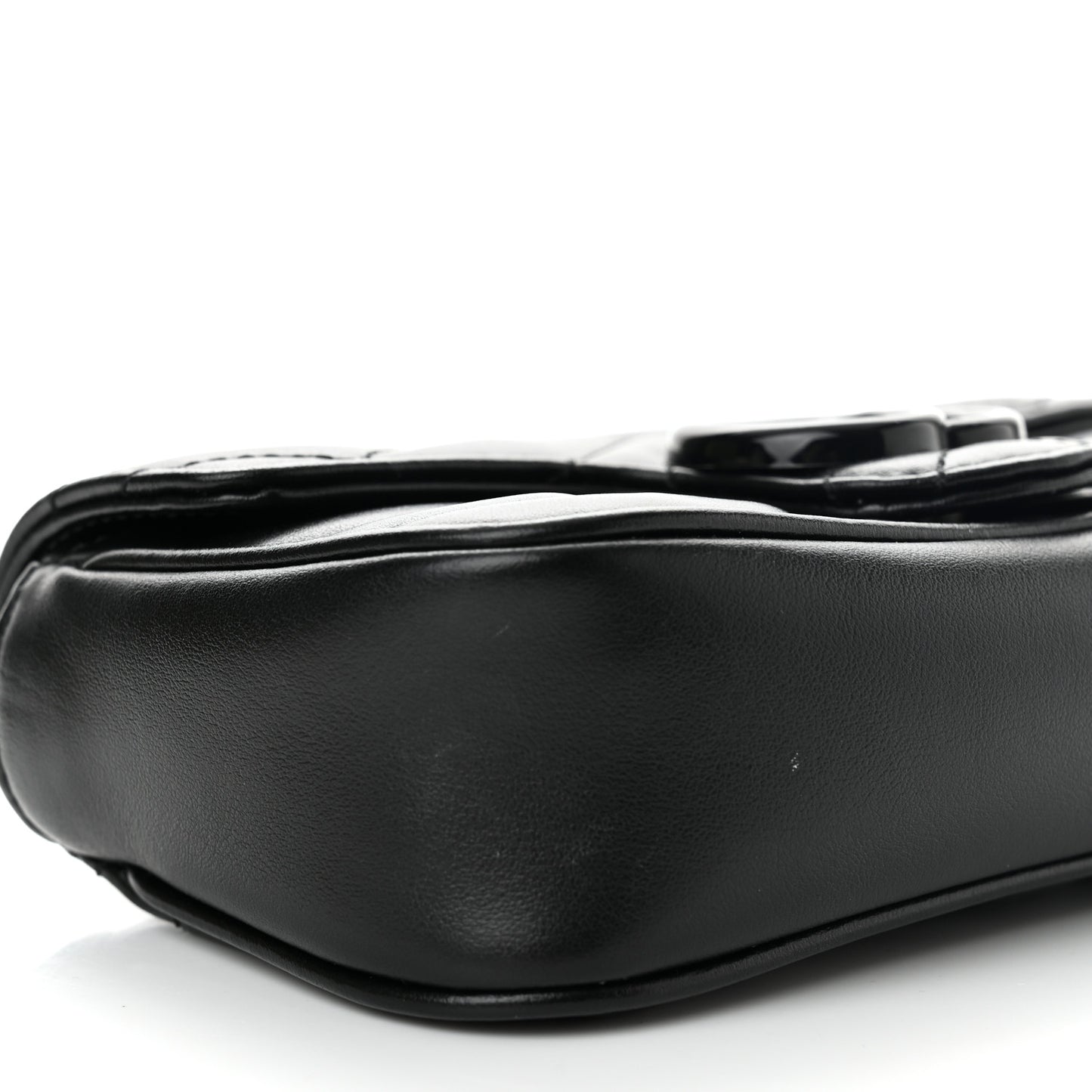 Calfskin Matelasse Monochrome GG Marmont Chain Belt Bag Black