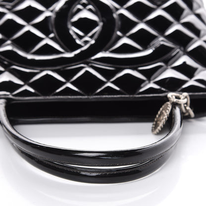 Chanel Patent Quilted Medallion Tote Black 13 of 17