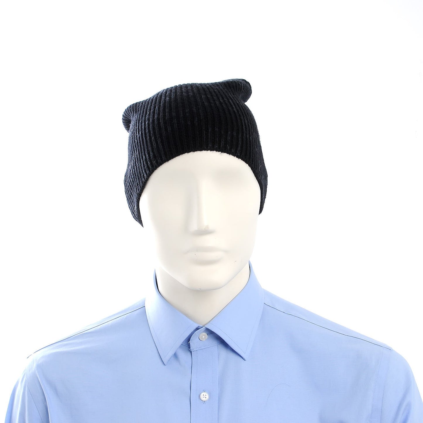 Wool GG Monogram Beanie Hat Black