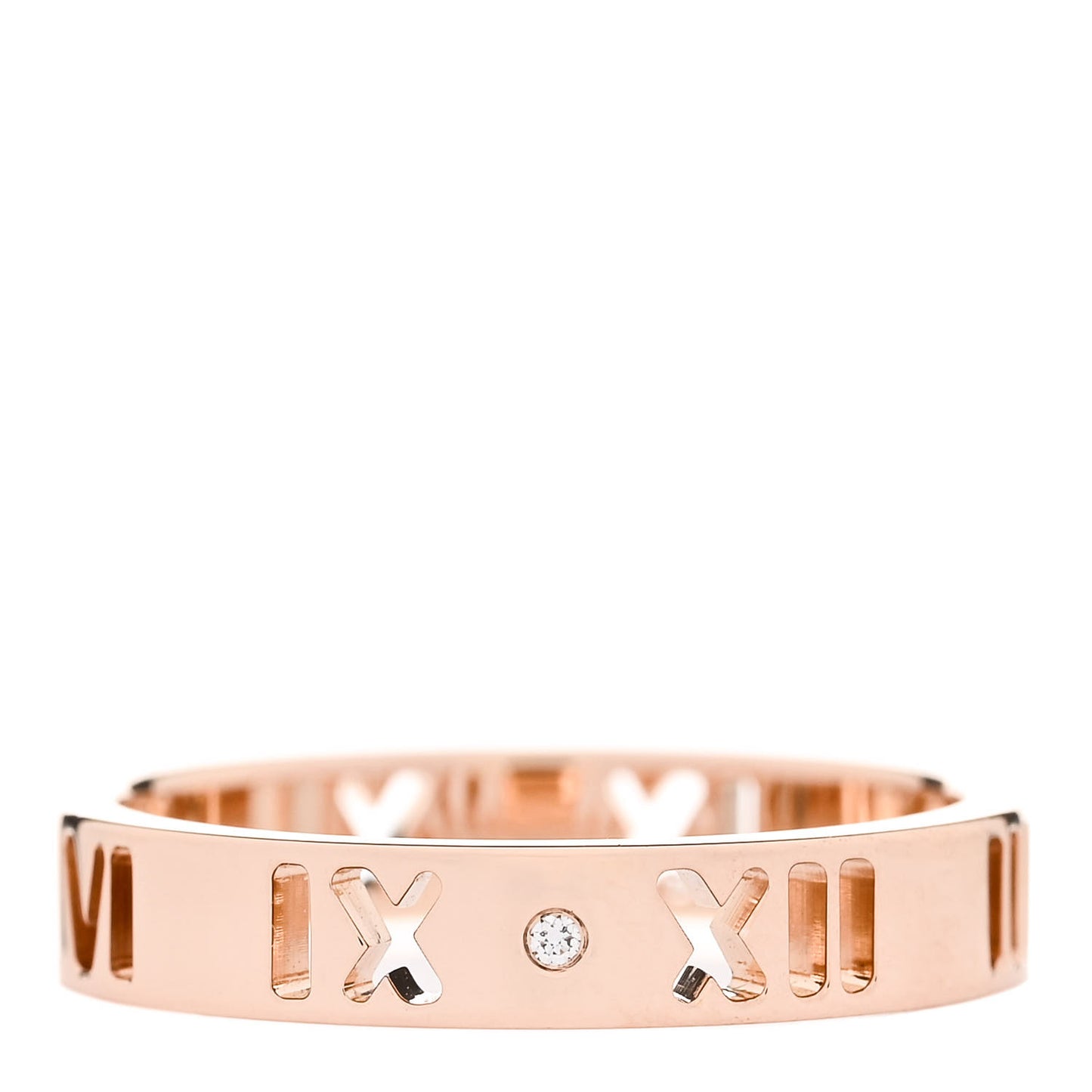 18K Rose Gold Diamond Atlas Pierced Ring 52 6