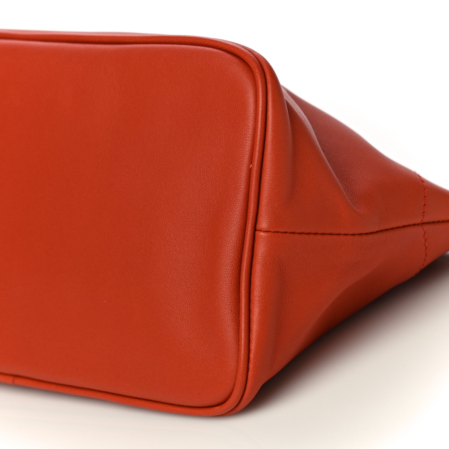 Hermes Lambskin Swift Tohubohu Pouch MM Cornaline Bleu Zellige 8 of 13