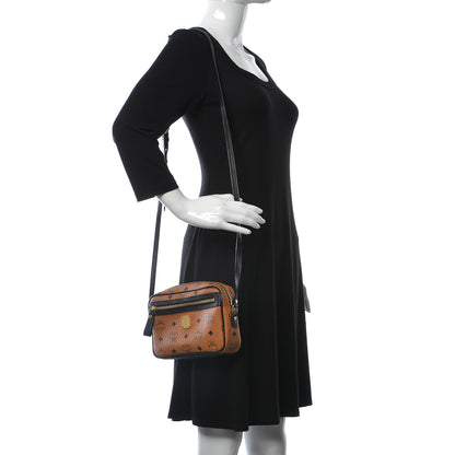 MCM Visetos Small Crossbody Bag Cognac Black 2 of 11