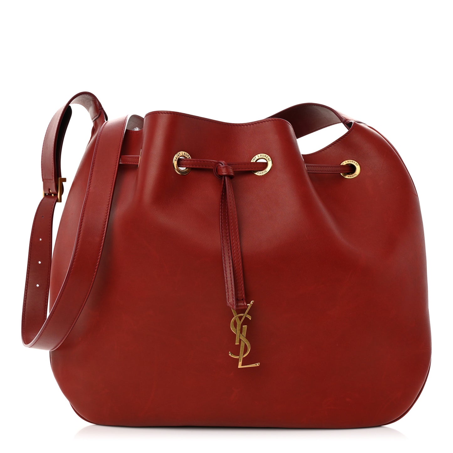 Smooth Calfskin Paris VII Large Flat Hobo Red