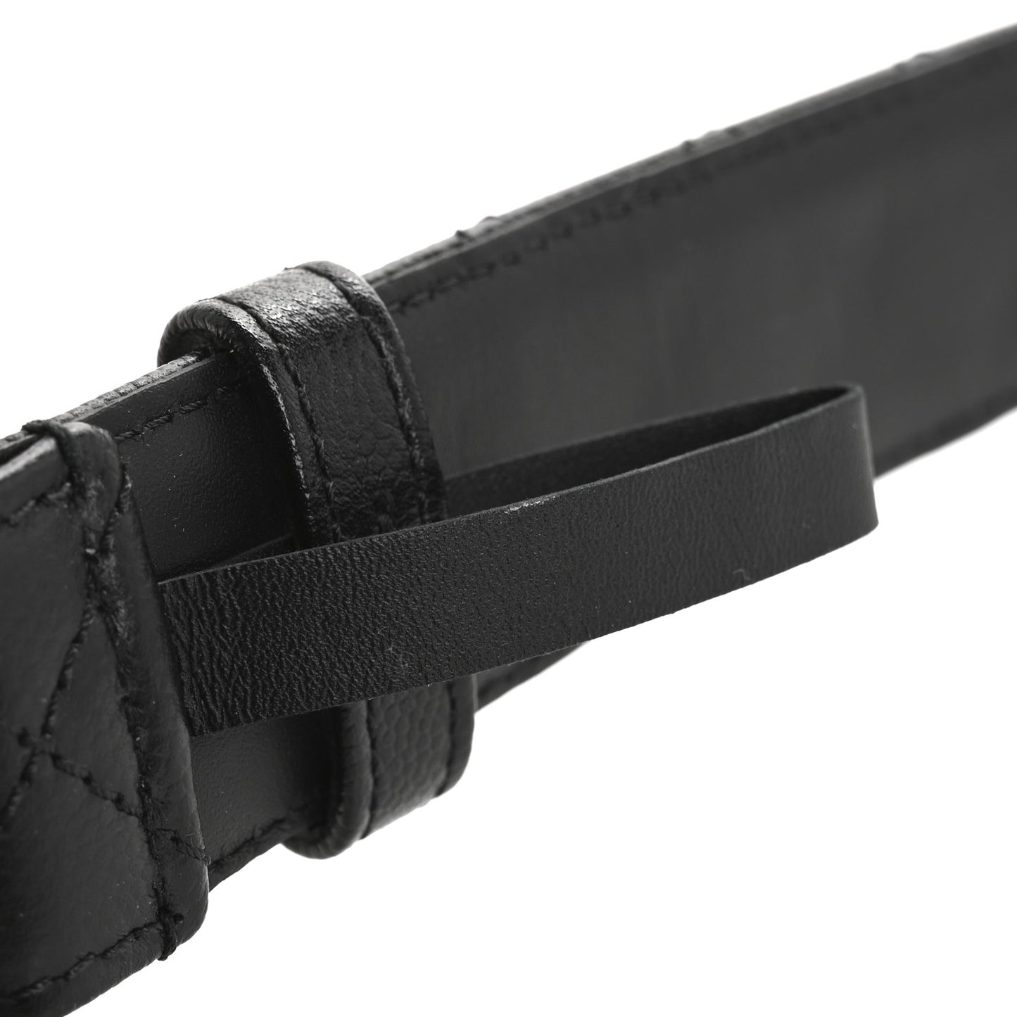 Caviar Quilted CC Chain Belt 75 30 Black