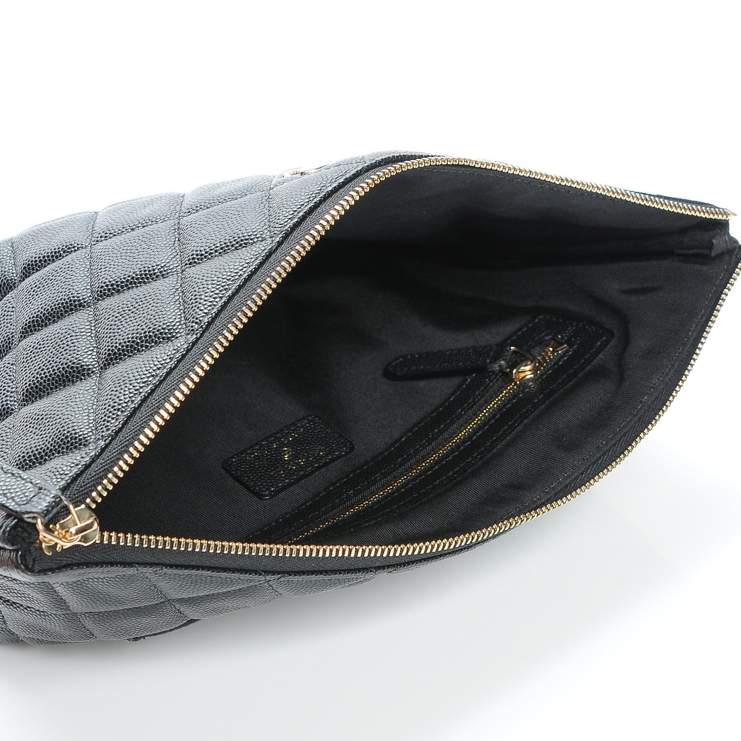Chanel Caviar Quilted Medium Cosmetic Case Black 5 of 7