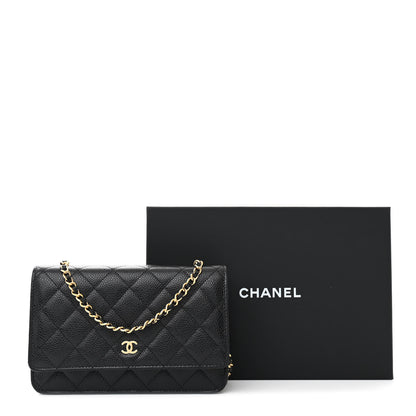 Chanel Caviar Quilted Wallet On Chain WOC Black 12 of 12