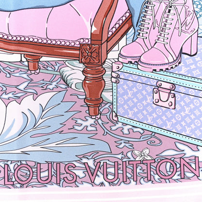 Louis Vuitton Silk Prive Square Scarf Pink Multicolor 2 of 3