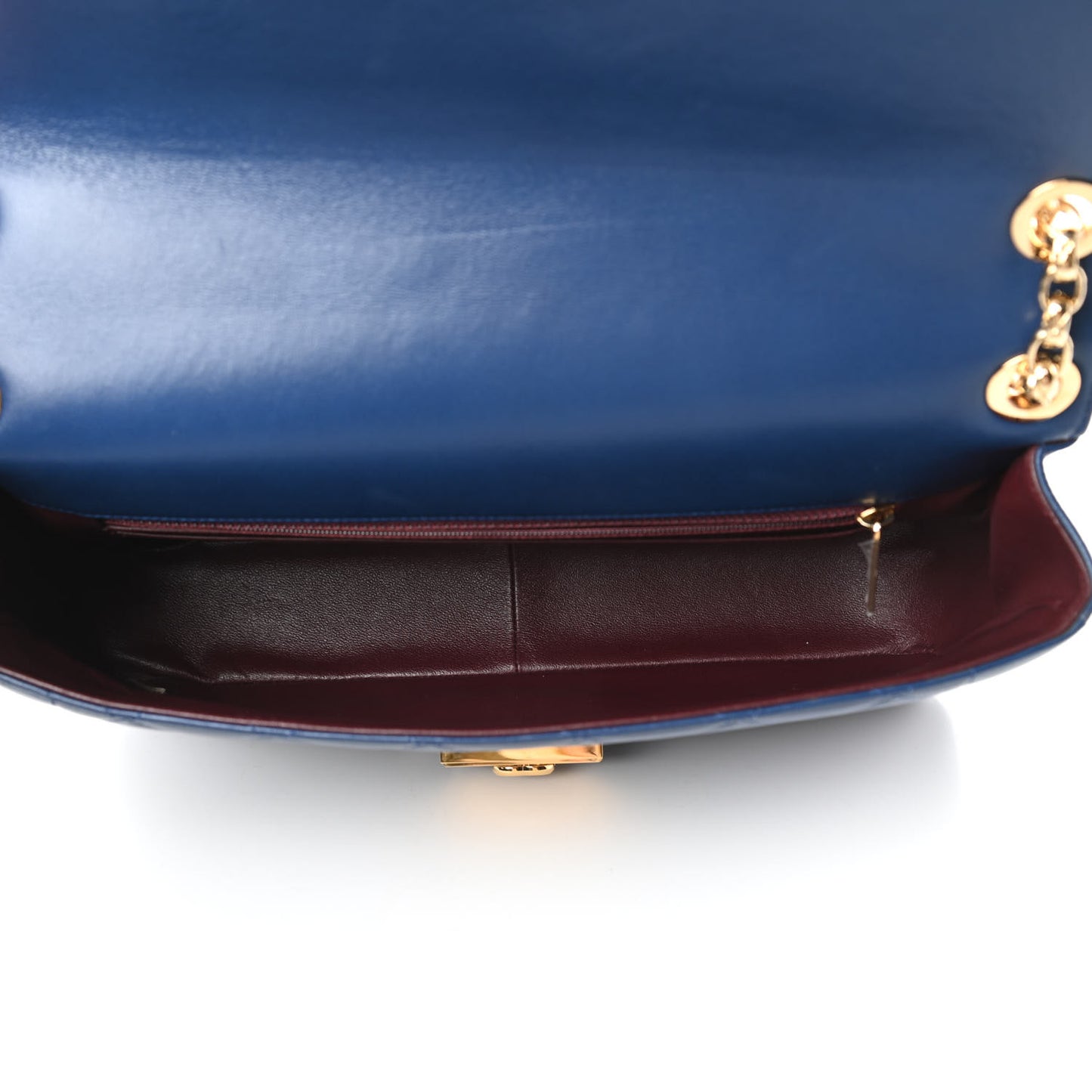 Lambskin Quilted Large Chic With Me Flap Navy
