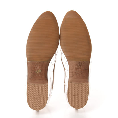 Chanel PVC Patent Calfskin Pearl Cap Toe Ballerina Flats 40.5 Transparent Nude 6 of 10