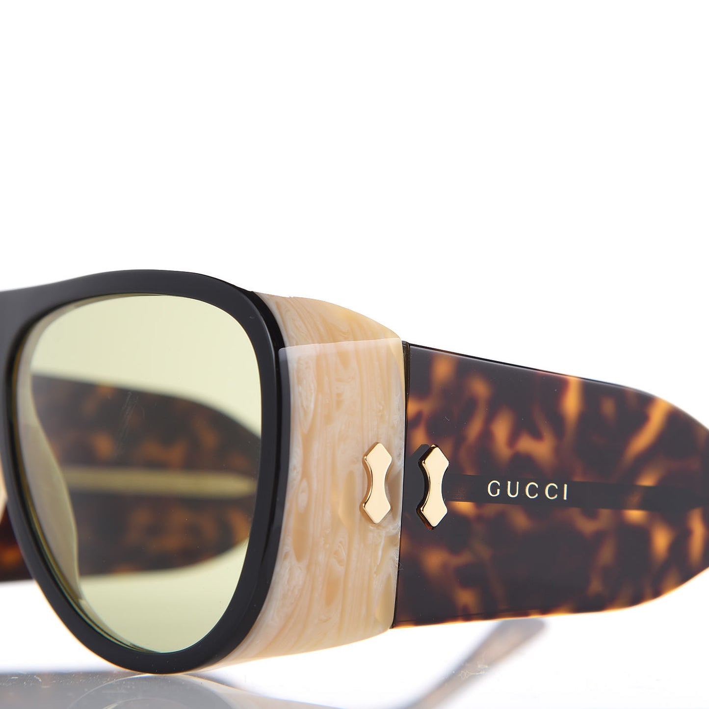 Acetate Sunglasses GG0149S Black Horn