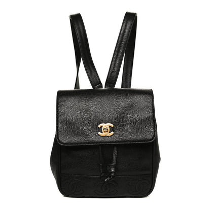 Chanel Caviar CC Backpack Black 1 of 8