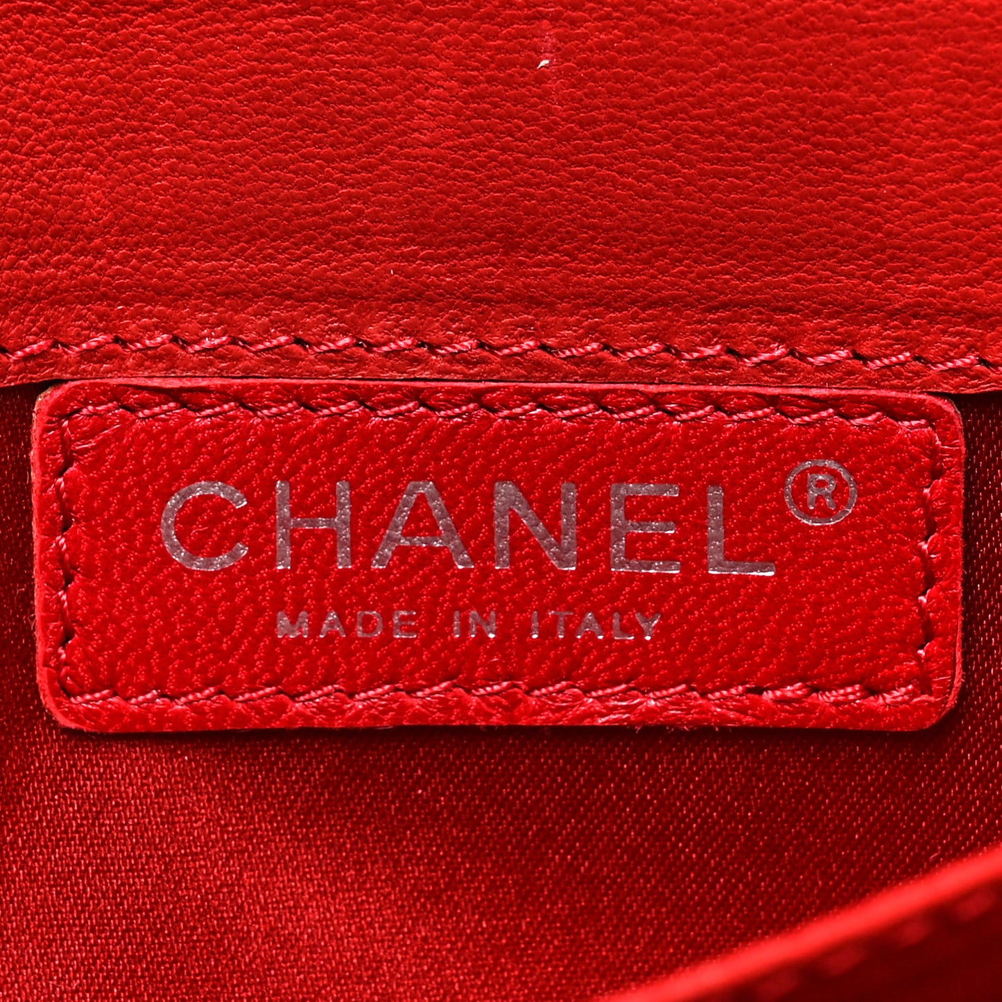 Patent Calfskin Quilted Brilliant East West Flap Clutch Red