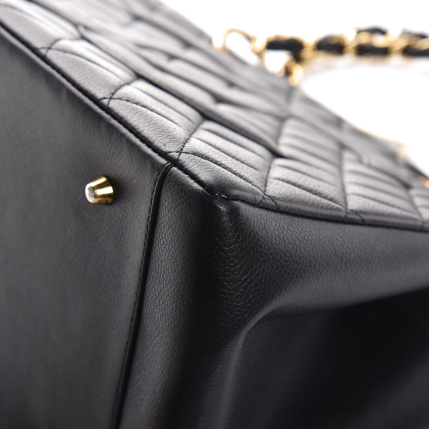 Caviar Quilted Grand Shopping Tote GST Black