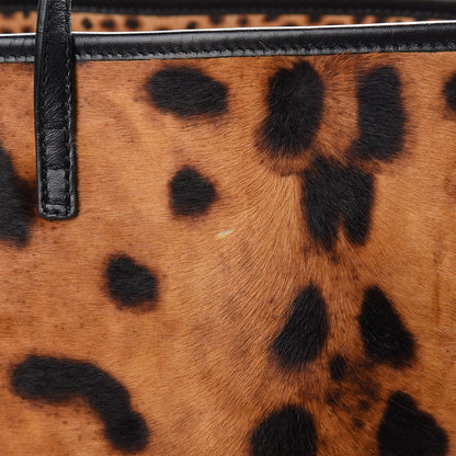 Fendi Calf Hair Leopard Print Medium Roll Tote Brown 19 of 19