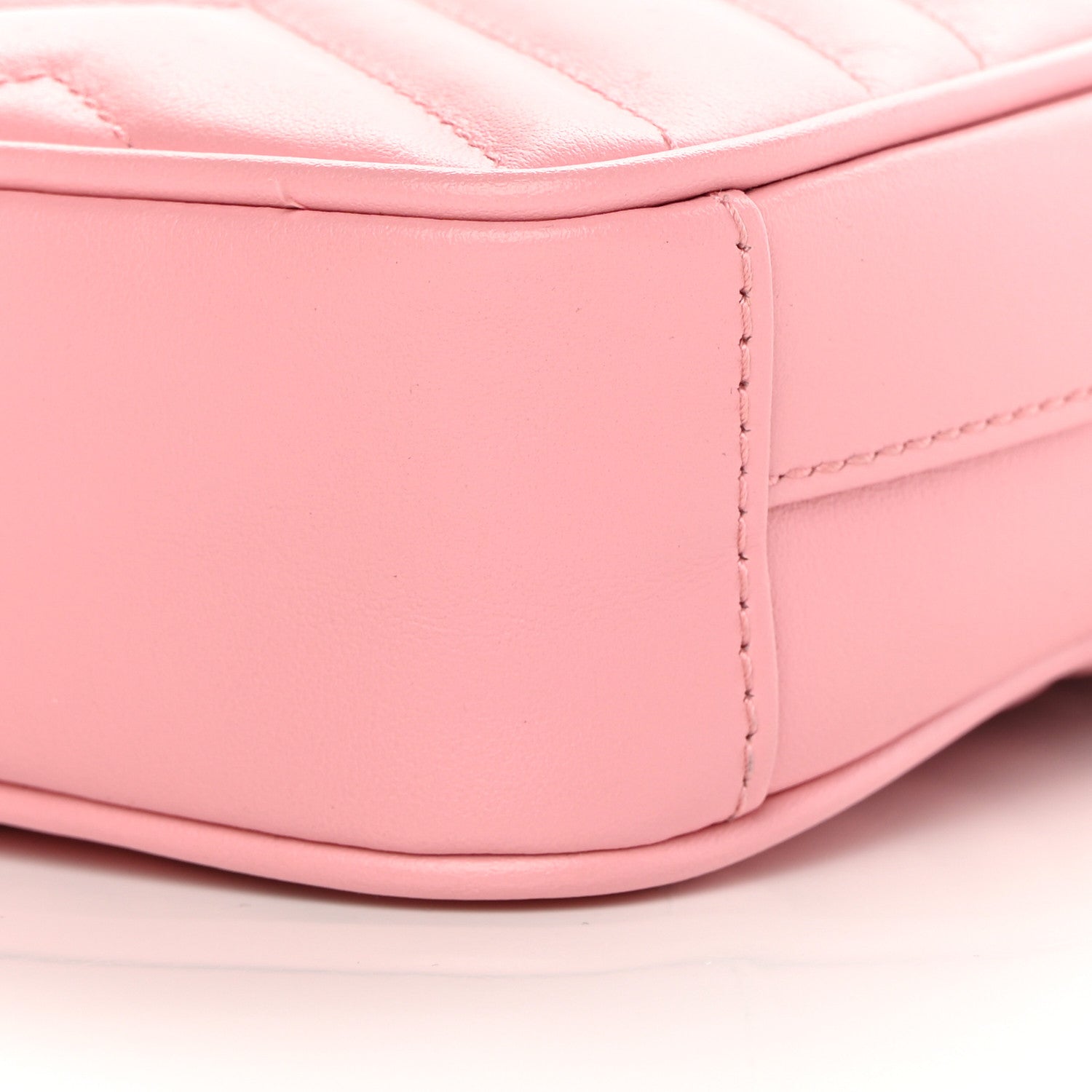 Gucci Calfskin Matelasse Mini GG Marmont Crossbody Bag Wild Rose 10 of 13