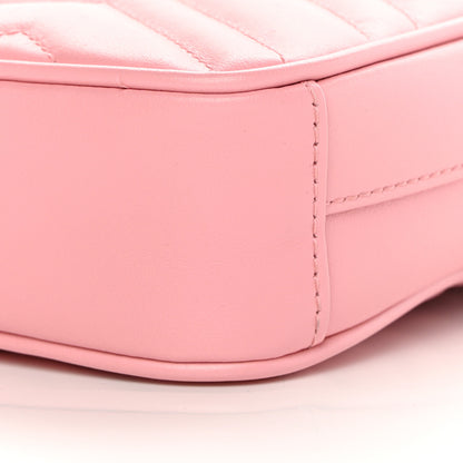 Gucci Calfskin Matelasse Mini GG Marmont Crossbody Bag Wild Rose 10 of 13