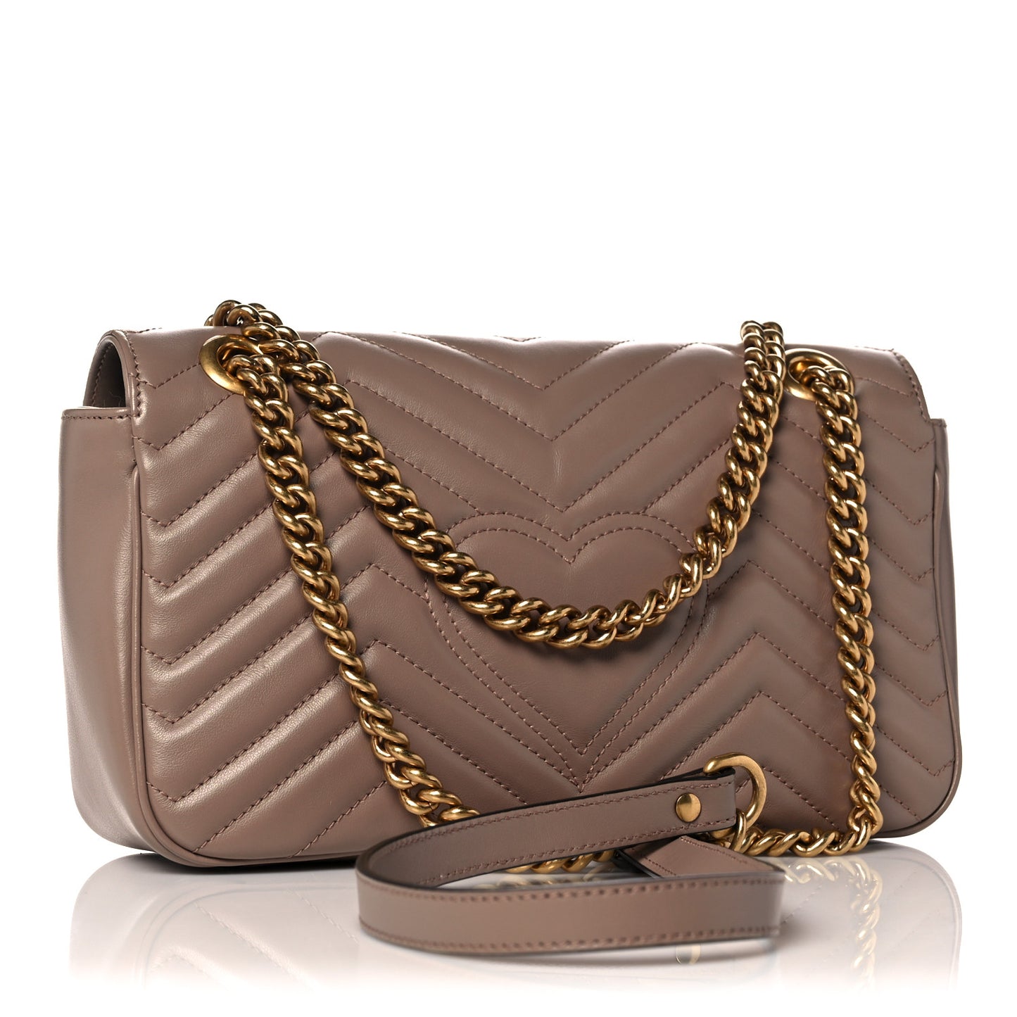 Calfskin Matelasse Small GG Marmont Shoulder Bag Porcelain Rose