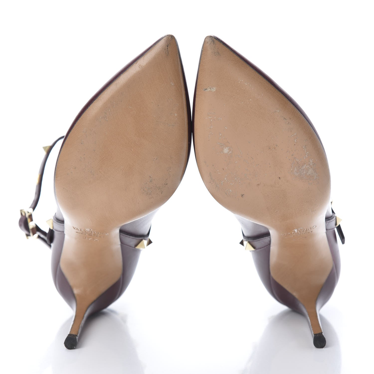Valentino Garavani Calfskin Rockstud Double Buckle 100mm Ankle Boots 37.5 Rubin 5 of 17