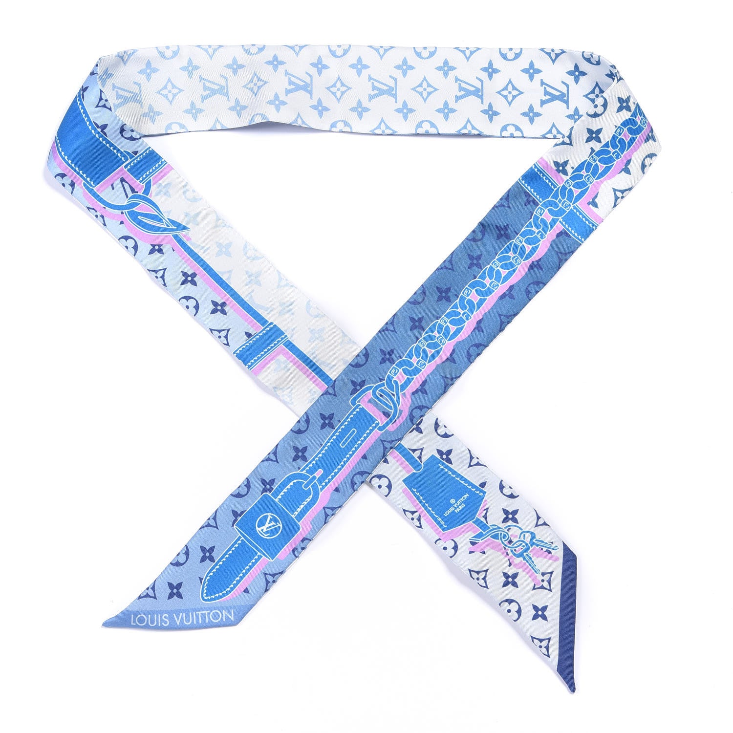 Louis Vuitton Silk Monogram Rising Confidential BB Bandeau Denim 1 of 3