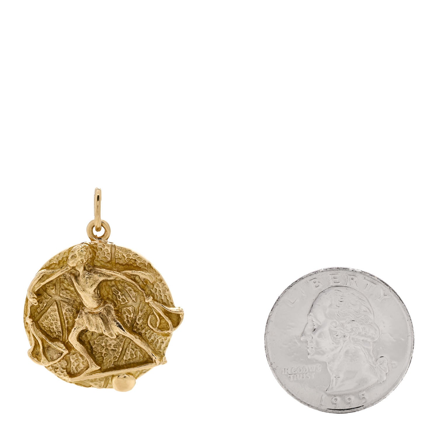 Tiffany 18K Yellow Gold Zodiac Libra Pendant 2 of 5
