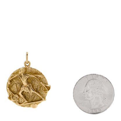 Tiffany 18K Yellow Gold Zodiac Libra Pendant 2 of 5