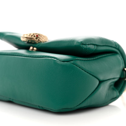 Bulgari Metallic Calfskin Serpenti Cabochon Micro Bag Emerald Green 10 of 10