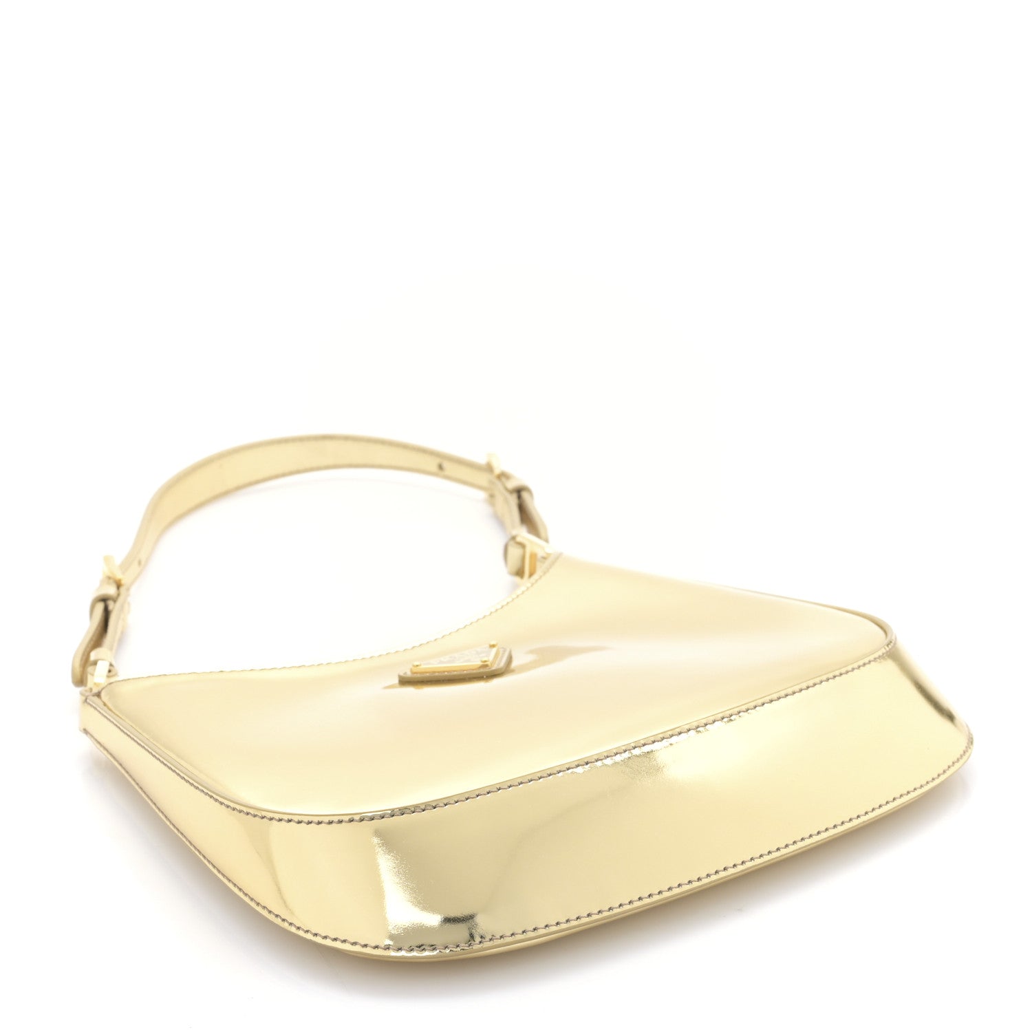Prada Spazzolato Cleo Adjustable Strap Shoulder Bag Platino 4 of 8