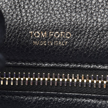 Tom Ford Grained Calfskin Sedgwick Medium Zipper Tote Black 6 of 15