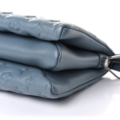 Louis Vuitton Lambskin Embossed Monogram Coussin PM Blue Glacier 16 of 16