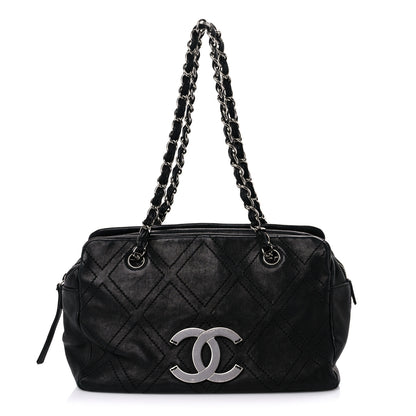 Chanel Calfskin Small Diamond Stitch Tote Black 1 of 18