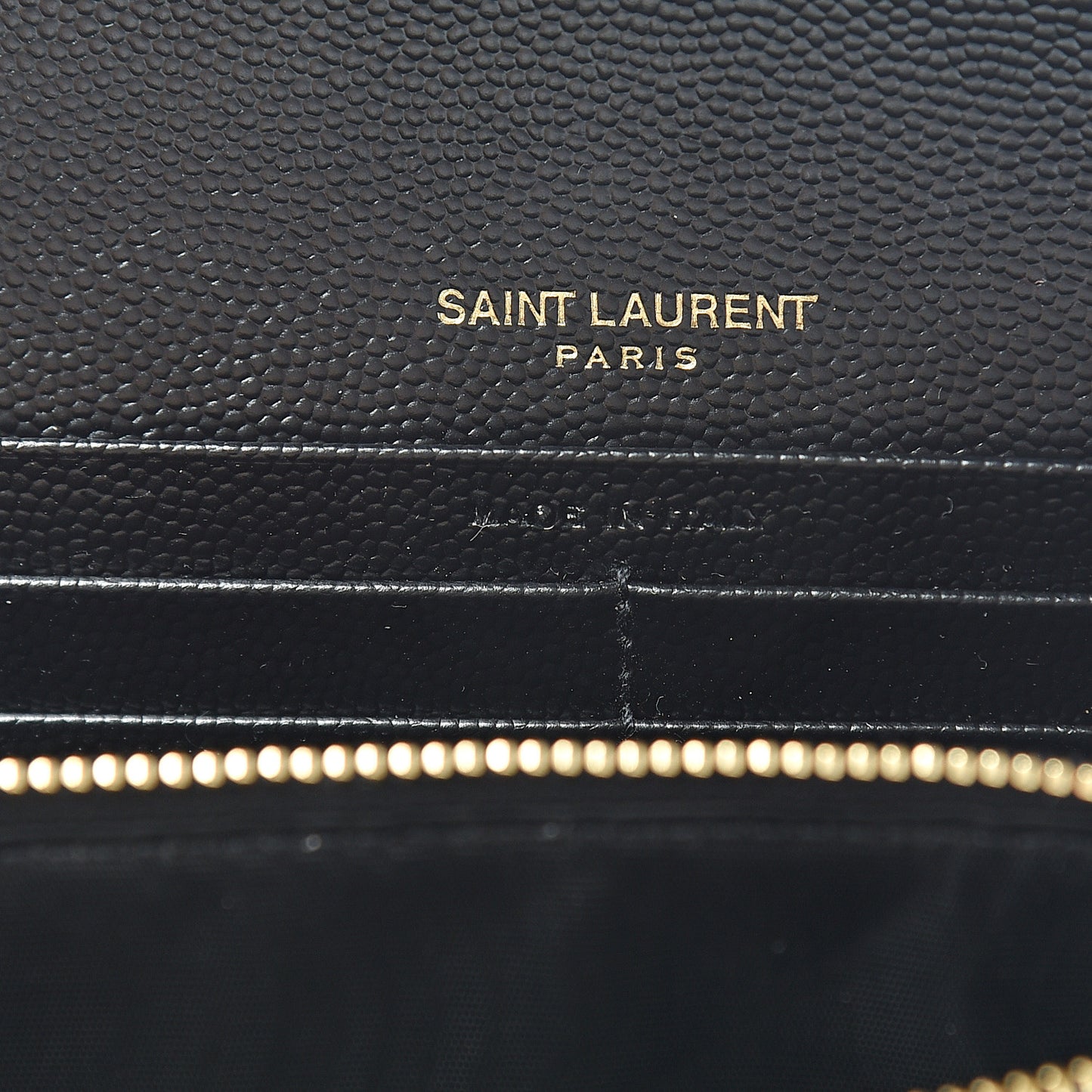 Grain De Poudre Matelasse Chevron Monogram Flap Wallet Black