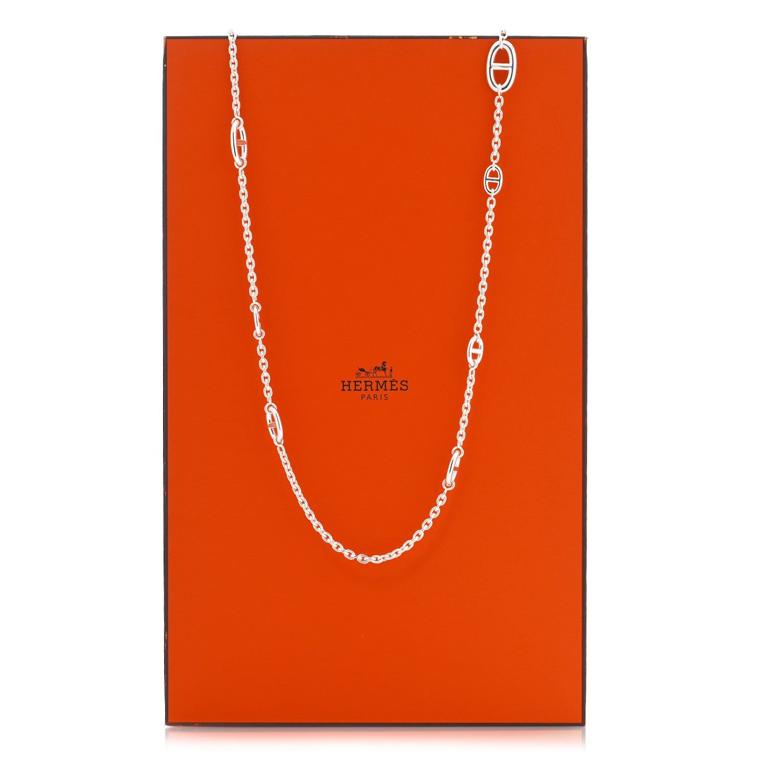 Hermes Sterling Silver Farandole Necklace 160 5 of 5
