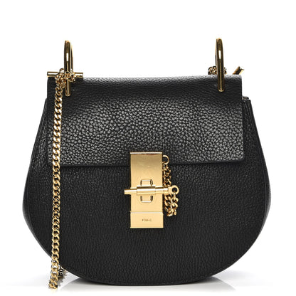 Chloe Grained Lambskin Mini Drew Shoulder Bag Black 1 of 7