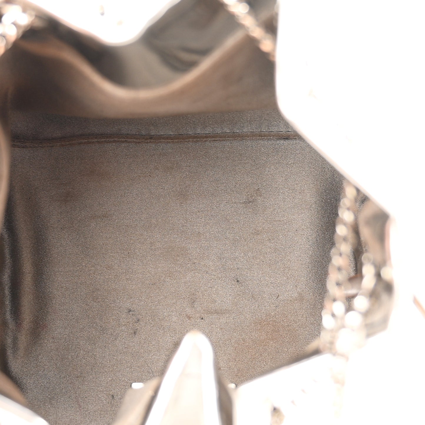 Metallic Patent Bon Bon Bag Silver